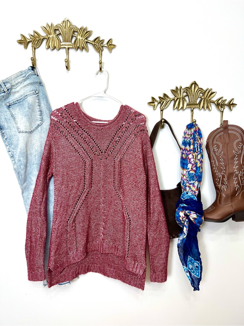 Nine West tunic style sweater L